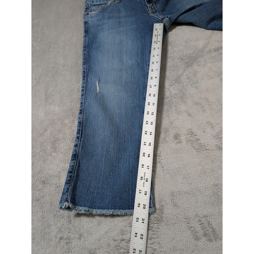 Vintage Tommy Hilfiger Capri Jeans Juniors 9 Blue Studded Low Rise Distressed - Picture 11 of 12